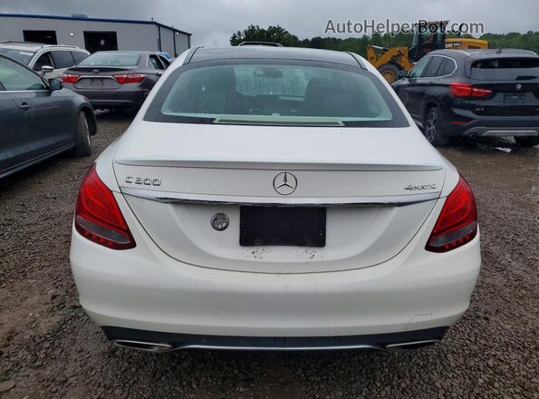 55SWF4KB9GU174304 2016 MERCEDES-BENZ C White Widok wnętrza z przodu