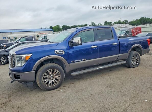 1N6BA1F4XGN512994 2016 NISSAN TITAN Синий Задняя левая четверть
