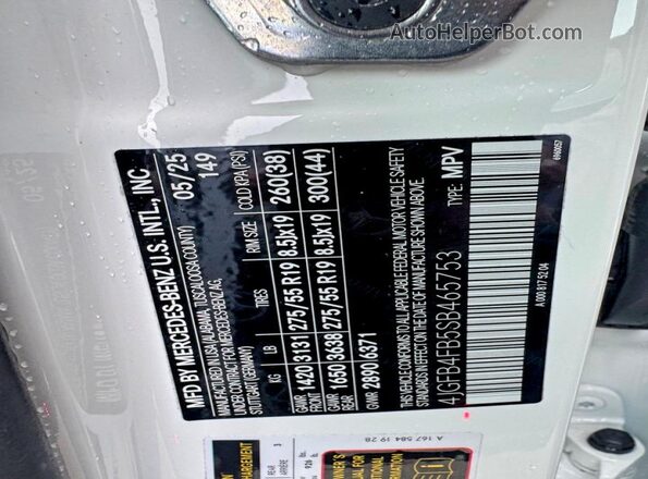 4JGFB4FB5SB465753 2025 MERCEDES-BENZ GLE White 