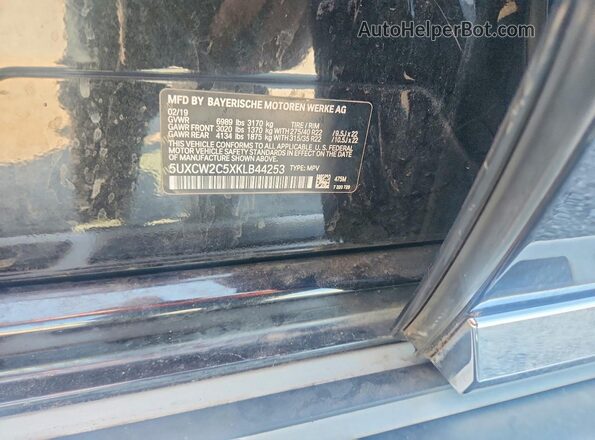5UXCW2C5XKLB44253 2019 BMW X7 Black სალონის 360-გრადუსიანი ხედი