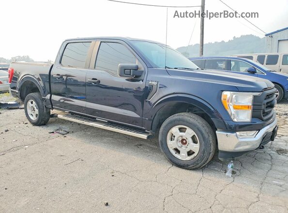1FTFW1E55MFA67294 2021 FORD F150 Blue Вид спереду