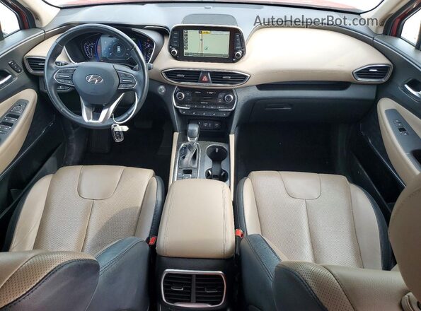 5NMS53AAXLH225856 2020 HYUNDAI SANTA Red Вид щитка приладів
