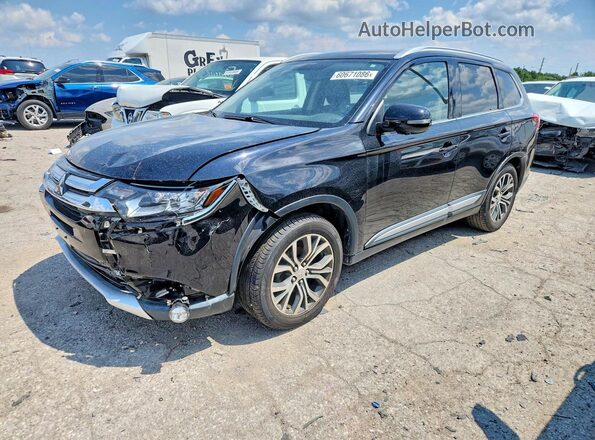 JA4AZ3A32JZ001470 2018 MITSUBISHI OUTLANDER Black Trasero izquierdo