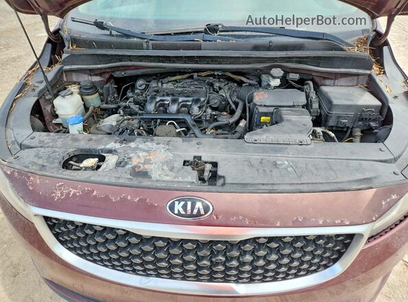 KNDMB5C16H6241163 2017 KIA SEDONA Maroon VIN sticker view