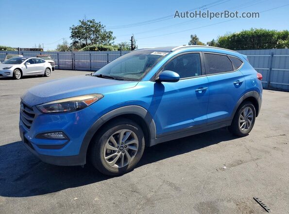 KM8J33A44GU091674 2016 HYUNDAI TUCSON Blue Trasero izquierdo