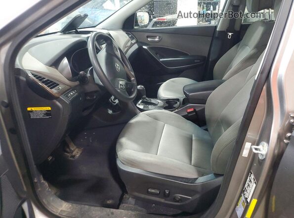 5XYZUDLB8HG445608 2017 HYUNDAI SANTA Gray წინა პანელის ხედი