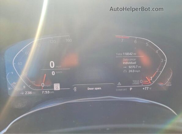 WBA7T4C01LGF97132 2020 BMW 7 SERIES Gray Առջևի վահանակի տեսք
