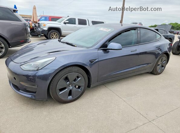 5YJ3E1EA7MF093886 2021 TESLA MODEL Gray Rear left