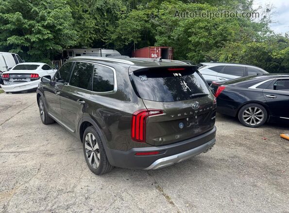 5XYP34HC2MG121656 2021 KIA TELLURIDE Green Delantero derecho