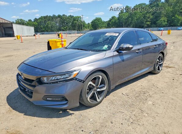 1HGCV1F3XJA056272 2018 HONDA ACCORD Серый Задняя левая четверть