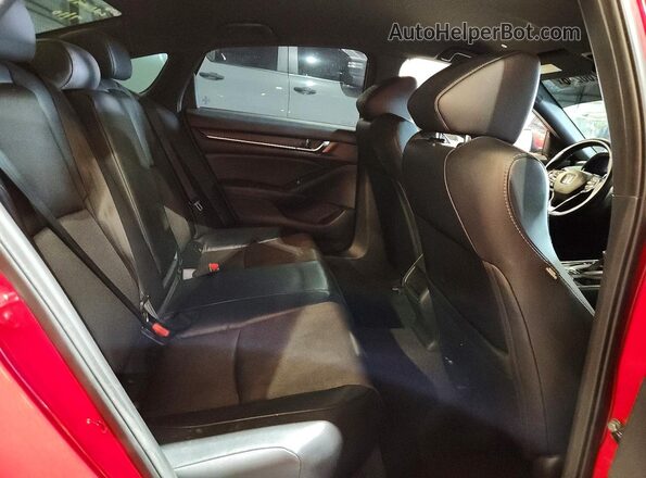 1HGCV1F33JA248262 2018 HONDA ACCORD Red უკანა სალონის ხედი