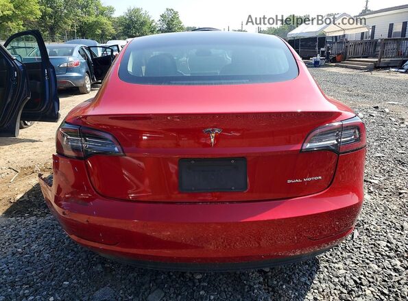 5YJ3E1EB4NF285776 2022 TESLA MODEL 3 Красный Вид салона спереди