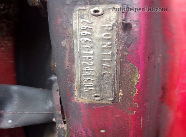 266677P244605 1967 PONTIAC GRAND Red Շարժիչի բաժամունքի տեսք