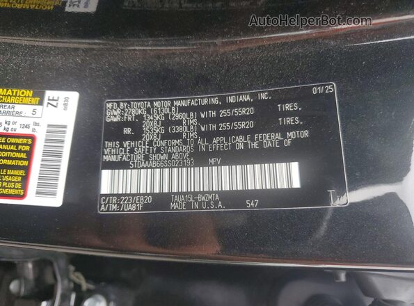5TDAAAB66SS023193 2025 LEXUS TX Black Սալոնի 360 աստիճան տեսք