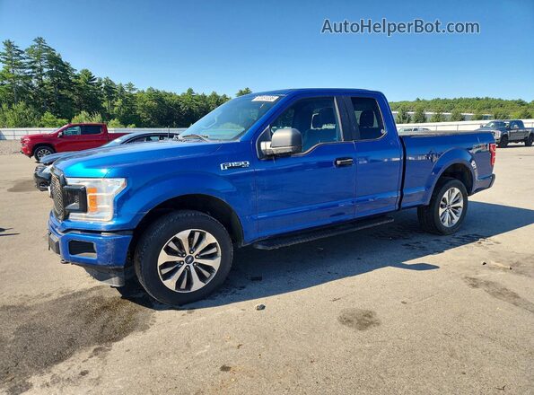 1FTEX1EP8JFA77548 2018 FORD F150 Blue Задня ліва чверть