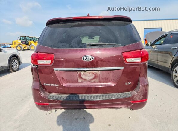 KNDMB5C16J6389349 2018 KIA SEDONA Maroon წინა სალონის ხედი