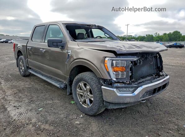 1FTEW1EP3MKD47591 2021 FORD F150 Tan წინა მარჯვენა