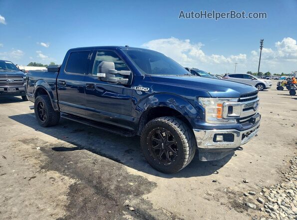 1FTEW1EB5JFB29791 2018 FORD F150 Blue Вид спереду