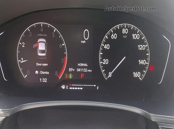 2HGFE2F59NH606346 2022 HONDA CIVIC Red Instrument cluster view