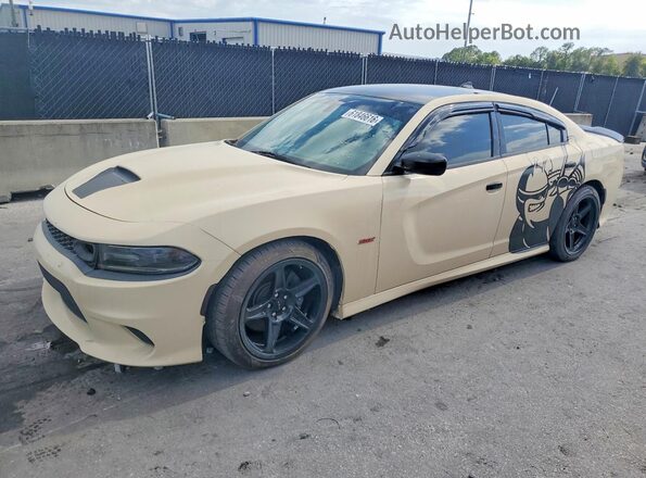 2C3CDXGJXJH167041 2018 DODGE CHARGER Yellow Rear left