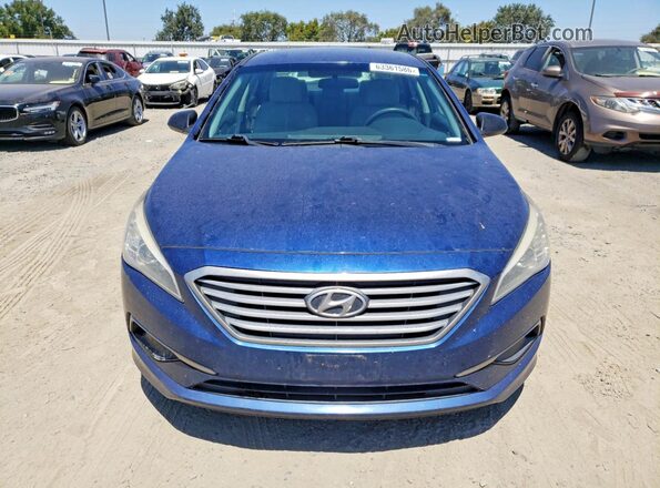 5NPE24AF8HH518981 2017 HYUNDAI SONATA Blue უკანა ხედი