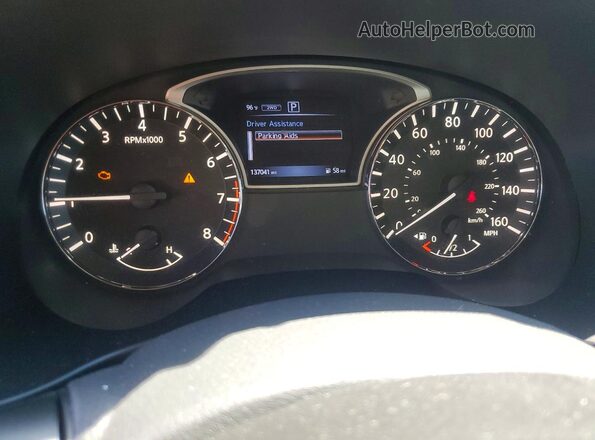 5N1AR2MM4GC655737 2016 NISSAN PATHFINDER Red Instrument cluster view