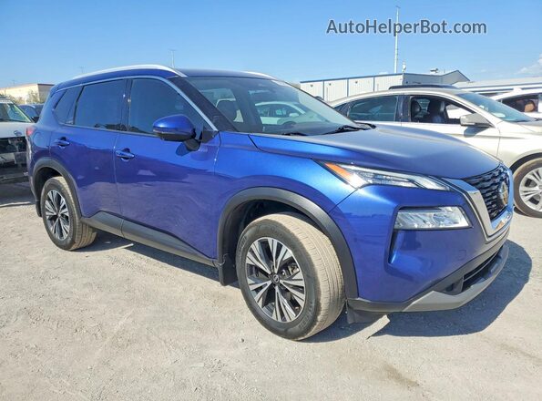 JN8AT3BB0MW230768 2021 NISSAN ROGUE Blue Widok z przodu