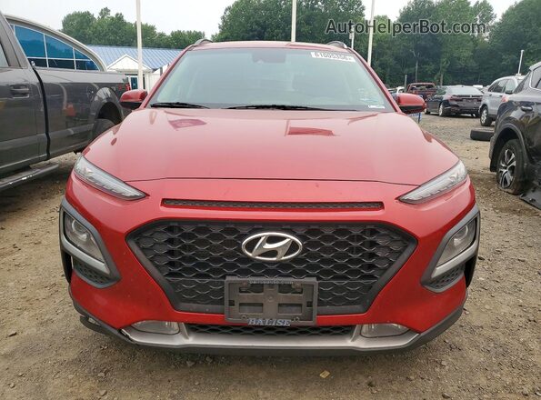 KM8K6CAA2KU325448 2019 HYUNDAI KONA Red უკანა ხედი