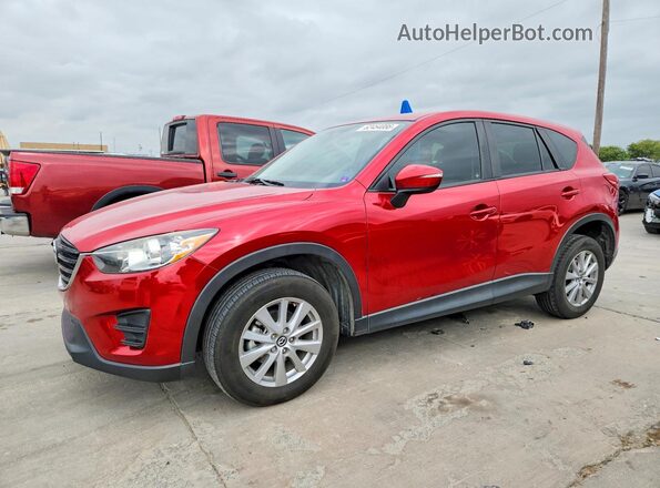 JM3KE2BY4G0809592 2016 MAZDA CX-5 Red Rear left