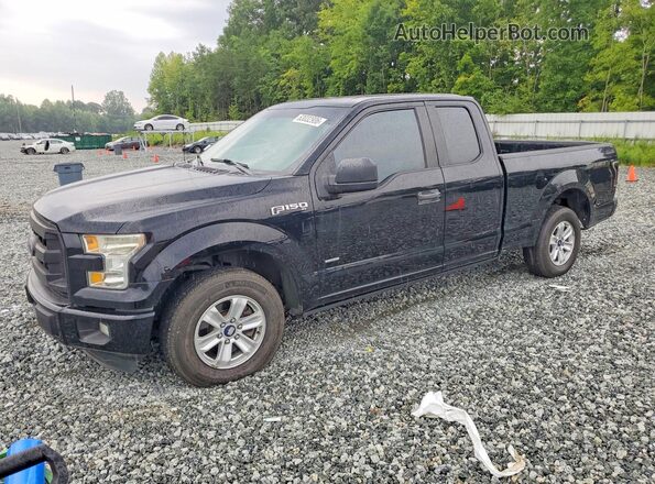 1FTEX1CP7GFB43437 2016 FORD F150 Black Trasero izquierdo