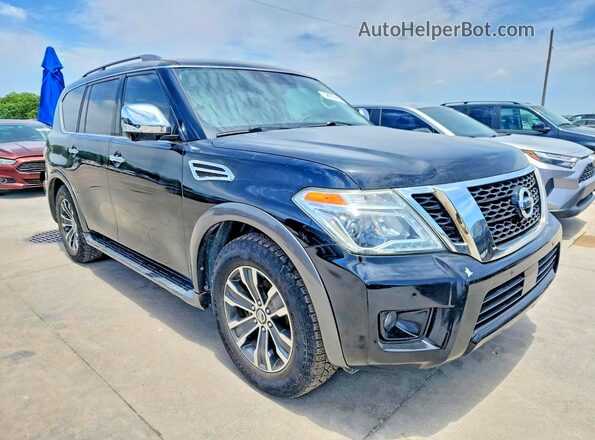 JN8AY2ND7J9057494 2018 NISSAN ARMADA Black Widok z przodu