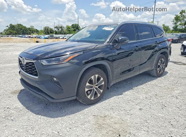5TDHZRBH5MS543296 2021 TOYOTA HIGHLANDER Black Rear left