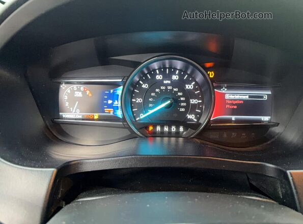 1FM5K8D88HGA45670 2017 FORD EXPLORER Gray Սարքավորումների վահանակի տեսք