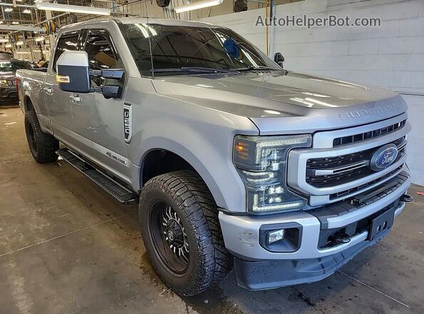 1FT8W2BTXNED04418 2022 FORD F250 Silver Հետևի ձախ