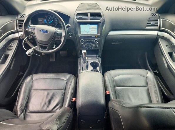 1FM5K8D87HGA52738 2017 FORD EXPLORER Black Вид щитка приладів