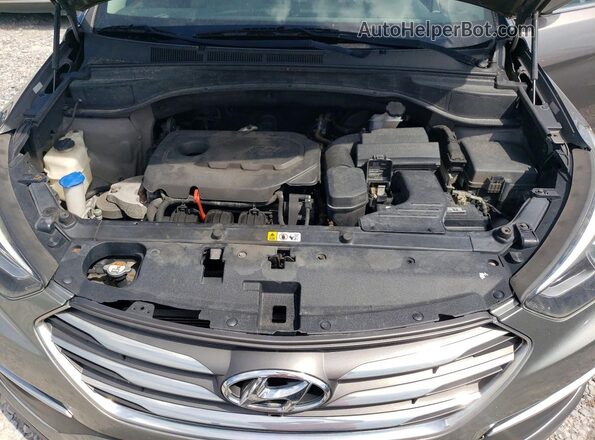 5XYZT3LB6JG557830 2018 HYUNDAI SANTA Gray Widok naklejki z numerem VIN