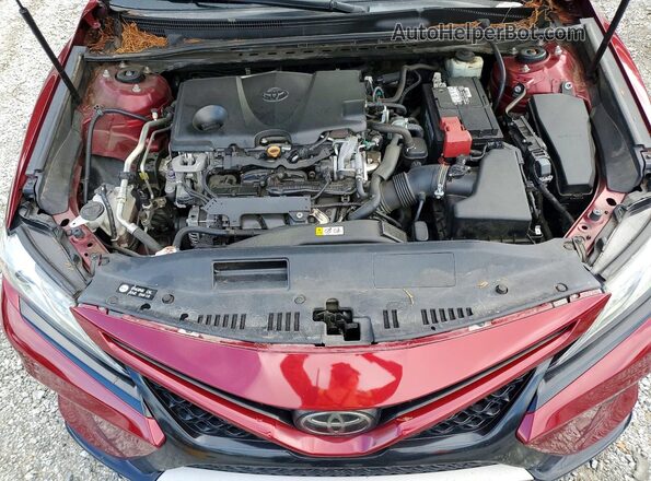 4T1B61HK9JU567316 2018 TOYOTA CAMRY Красный Вид подкапотного пространства