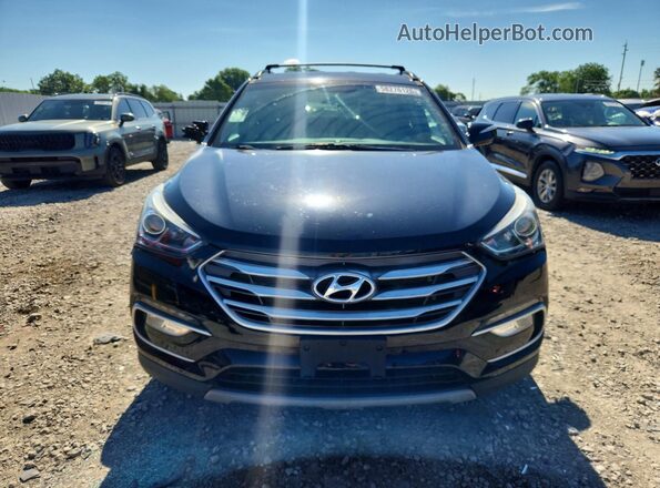 5NMZUDLB4JH104119 2018 HYUNDAI SANTA FE Black Rear view