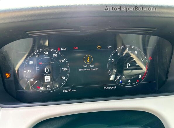 SALYK2FV3LA295050 2020 LAND ROVER RANGE Gray Vista del cuadro de instrumentos