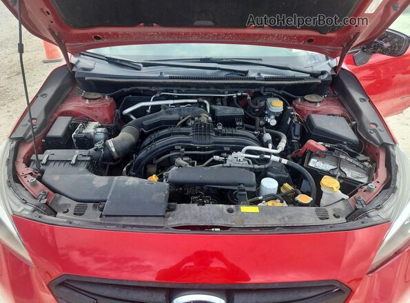 JF2GTAPC1M8227332 2021 SUBARU CROSSTREK Red Vista de la etiqueta del VIN