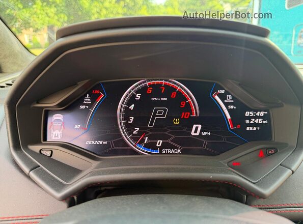 ZHWUT5ZF9PLA21574 2023 LAMBORGHINI ALL MODELS Red Instrument cluster view