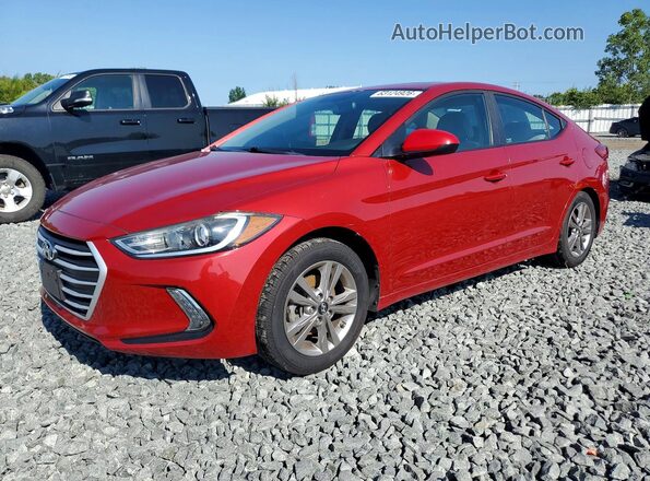 KMHD84LF3JU610837 2018 HYUNDAI ELANTRA Red Задня ліва чверть