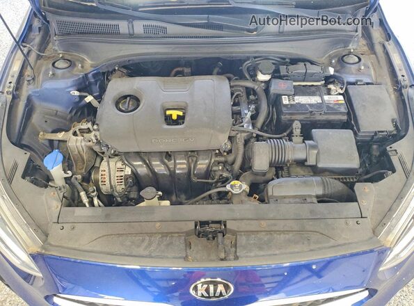 3KPF24AD9KE032260 2019 KIA FORTE Blue Vista del compartimento del motor