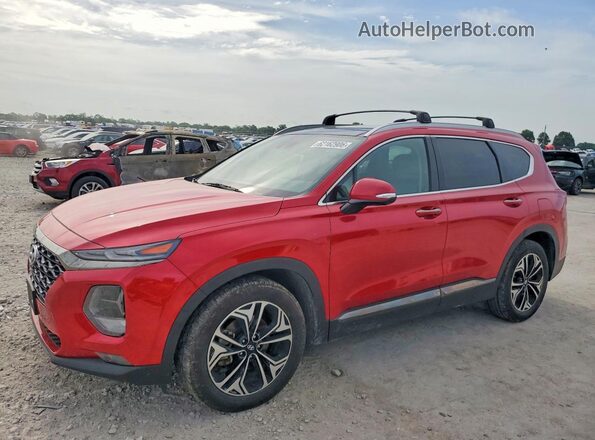 5NMS53AAXLH225856 2020 HYUNDAI SANTA Red Задня ліва чверть