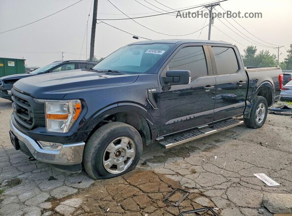 1FTFW1E55MFA67294 2021 FORD F150 Blue Задня ліва чверть