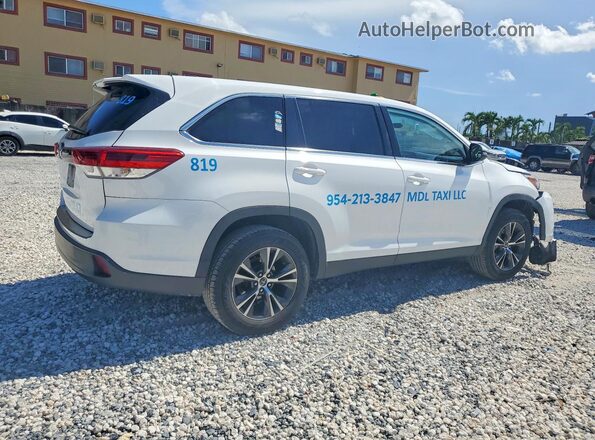 5TDZZRFH9KS304166 2019 TOYOTA HIGHLANDER White Передня права чверть