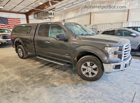 1FTFX1EGXHKC77434 2017 FORD F150 Gray Front view