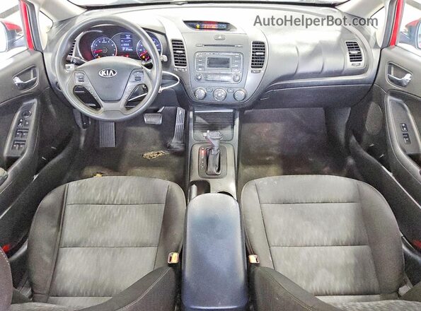 KNAFK4A64G5562377 2016 KIA FORTE Red Սարքավորումների վահանակի տեսք