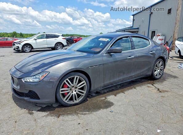 ZAM57RTA1G1175027 2016 MASERATI GHIBLI Gray Trasero izquierdo