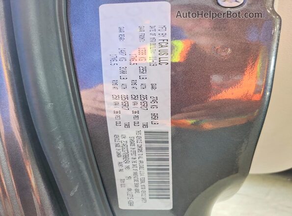 2C4RDGCG7KR802454 2019 DODGE CARAVAN Gray Vista de la etiqueta del VIN